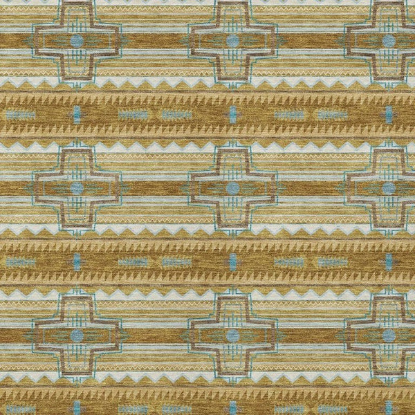 8 X 10 Tribal Polyester Area Rug Washable Stain Resistant for Patio and Living Room