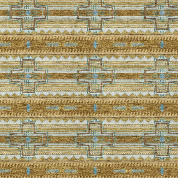8 X 10 Tribal Polyester Area Rug Washable Stain Resistant for Patio and Living Room