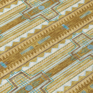8 X 10 Tribal Polyester Area Rug Washable Stain Resistant for Patio and Living Room