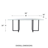 Legend Rectangular Dining Table | 36 x 66"