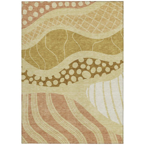 10 X 14 Abstract Polyester Area Rug Stain Resistant Washable for Indoor Outdoor Use
