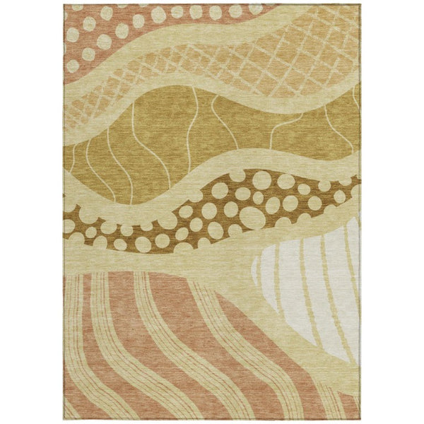 10 X 14 Abstract Polyester Area Rug Stain Resistant Washable for Indoor Outdoor Use
