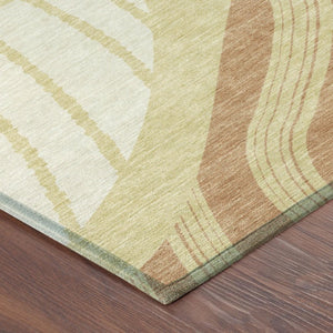 10 X 14 Abstract Polyester Area Rug Stain Resistant Washable for Indoor Outdoor Use
