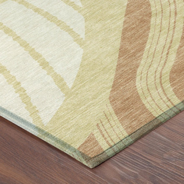 10 X 14 Abstract Polyester Area Rug Stain Resistant Washable for Indoor Outdoor Use