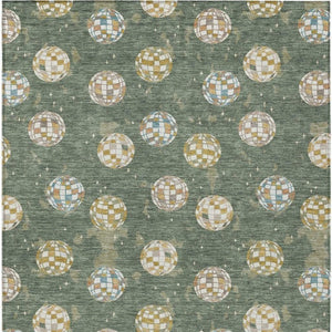 9x12 Geometric Polyester Area Rug Washable Stain Resistant Indoor Outdoor Living