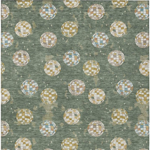 9x12 Geometric Polyester Area Rug Washable Stain Resistant Indoor Outdoor Living