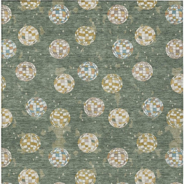 9x12 Geometric Polyester Area Rug Washable Stain Resistant Indoor Outdoor Living