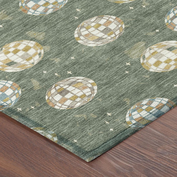9x12 Geometric Polyester Area Rug Washable Stain Resistant Indoor Outdoor Living
