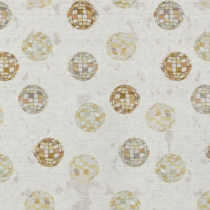 10 Ft X 14 Ft Ivory Copper Geometric Polyester Washable Indoor Outdoor Area Rug