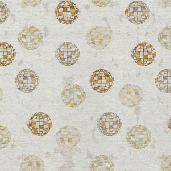 10 Ft X 14 Ft Ivory Copper Geometric Polyester Washable Indoor Outdoor Area Rug