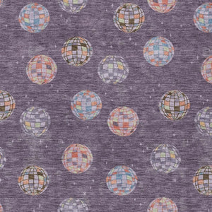8 Ft X 10 Ft Purple Geometric Polyester Area Rug Stain Resistant for Patio