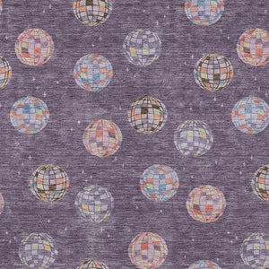 8 Ft X 10 Ft Purple Geometric Polyester Area Rug Stain Resistant for Patio