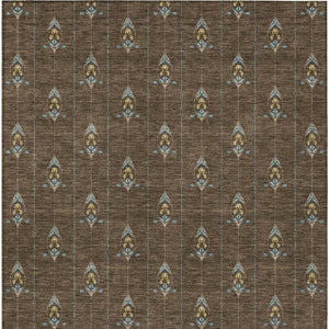 9 X 12 Geometric Polyester Area Rug Washable Stain Resistant Patio Porch Indoor