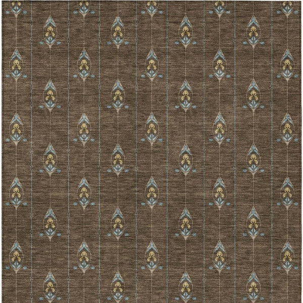 9 X 12 Geometric Polyester Area Rug Washable Stain Resistant Patio Porch Indoor
