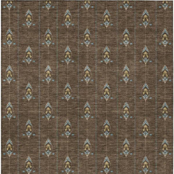 9 X 12 Geometric Polyester Area Rug Washable Stain Resistant Patio Porch Indoor