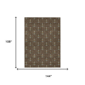 9 X 12 Geometric Polyester Area Rug Washable Stain Resistant Patio Porch Indoor