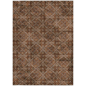 5x8 Geometric Polyester Area Rug Stain Resistant for Indoor Outdoor Living Spaces