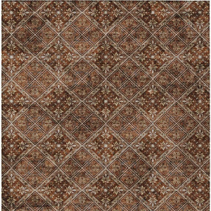 5x8 Geometric Polyester Area Rug Stain Resistant for Indoor Outdoor Living Spaces