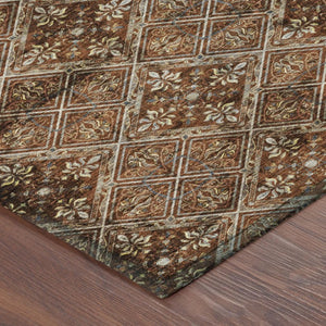 5x8 Geometric Polyester Area Rug Stain Resistant for Indoor Outdoor Living Spaces