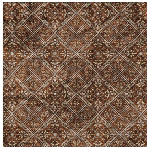 10 X 14 Geometric Polyester Area Rug Stain Resistant for Indoor Outdoor Living