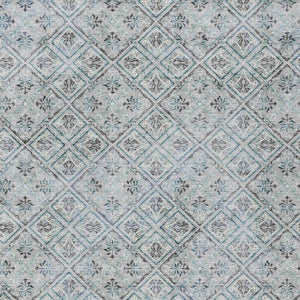5x8 Silver Brown Geometric Polyester Area Rug Washable for Indoor Outdoor Spaces
