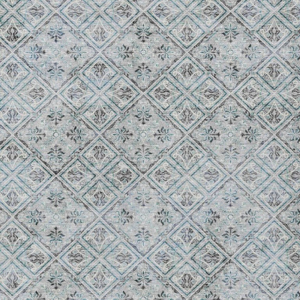 10 Ft X 14 Ft Geometric Polyester Area Rug Washable Indoor Outdoor Patio Accent
