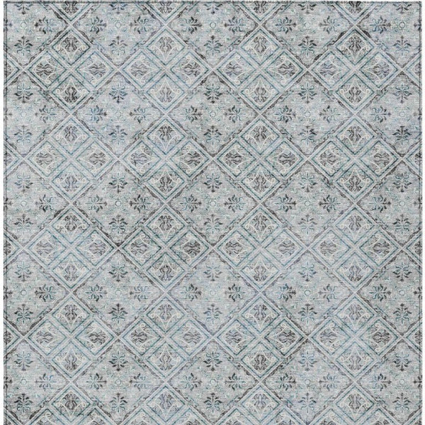 10 Ft X 14 Ft Geometric Polyester Area Rug Washable Indoor Outdoor Patio Accent