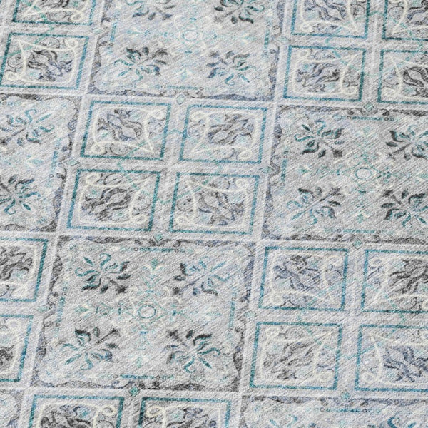10 Ft X 14 Ft Geometric Polyester Area Rug Washable Indoor Outdoor Patio Accent