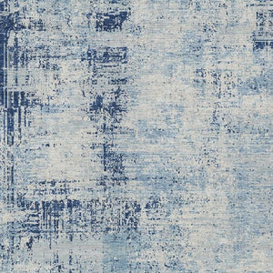 8 Ft X 10 Ft Abstract Polyester Area Rug Washable Indoor Outdoor Blue Wheat
