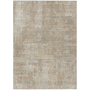 HomeRoots 5x8 Ivory Blue Abstract Polyester Area Rug Washable for Indoor Outdoor Use 736841