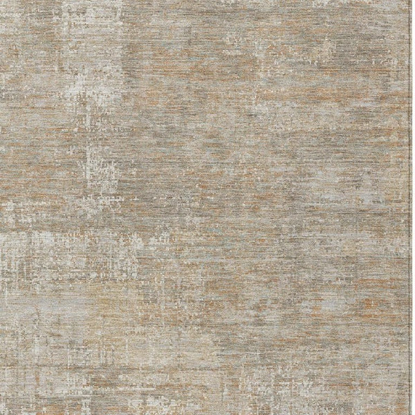 8x10 Ivory Blue Abstract Polyester Area Rug Washable for Indoor Outdoor Use