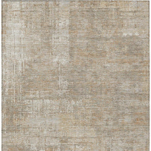 10 X 14 Ivory Blue Abstract Polyester Area Rug Washable for Indoor Outdoor Use