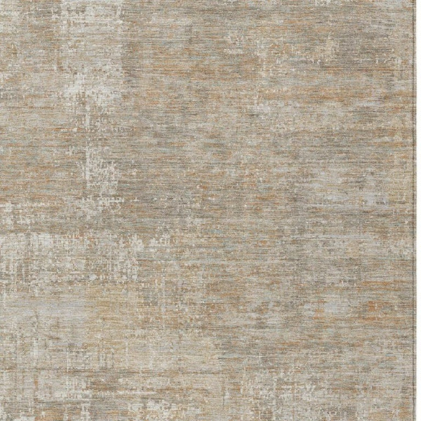 10 X 14 Ivory Blue Abstract Polyester Area Rug Washable for Indoor Outdoor Use