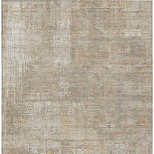 10 X 14 Ivory Blue Abstract Polyester Area Rug Washable for Indoor Outdoor Use
