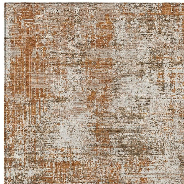5 X 8 Abstract Polyester Area Rug Washable for Patio Porch Poolside and Living Room