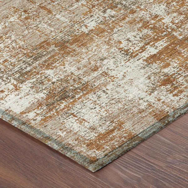 5 X 8 Abstract Polyester Area Rug Washable for Patio Porch Poolside and Living Room