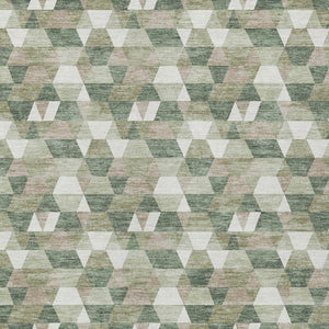 10 X 14 Geometric Polyester Indoor Outdoor Rug Stain Resistant for Patio Living Room