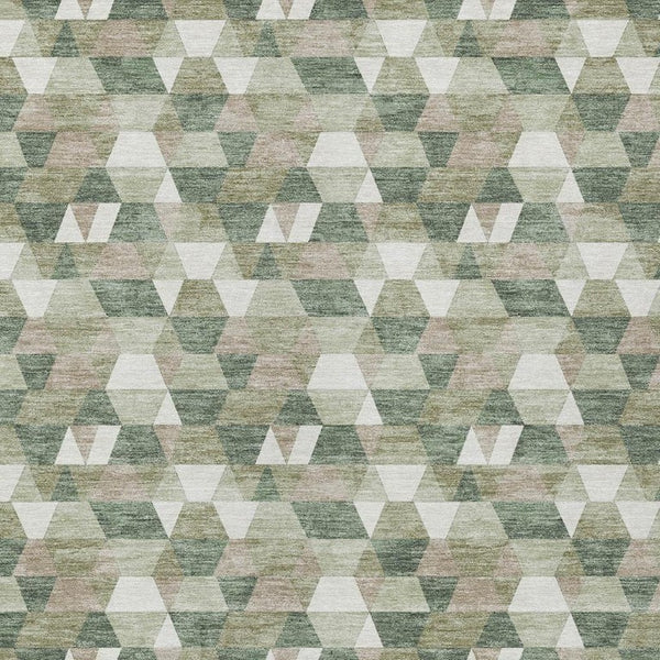 10 X 14 Geometric Polyester Indoor Outdoor Rug Stain Resistant for Patio Living Room
