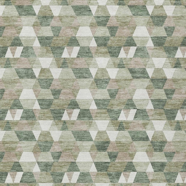 10 X 14 Geometric Polyester Indoor Outdoor Rug Stain Resistant for Patio Living Room