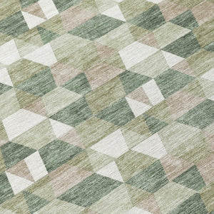 10 X 14 Geometric Polyester Indoor Outdoor Rug Stain Resistant for Patio Living Room