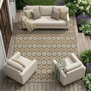 10 X 14 Stripe Polyester Indoor Outdoor Area Rug Stain Resistant for Patio