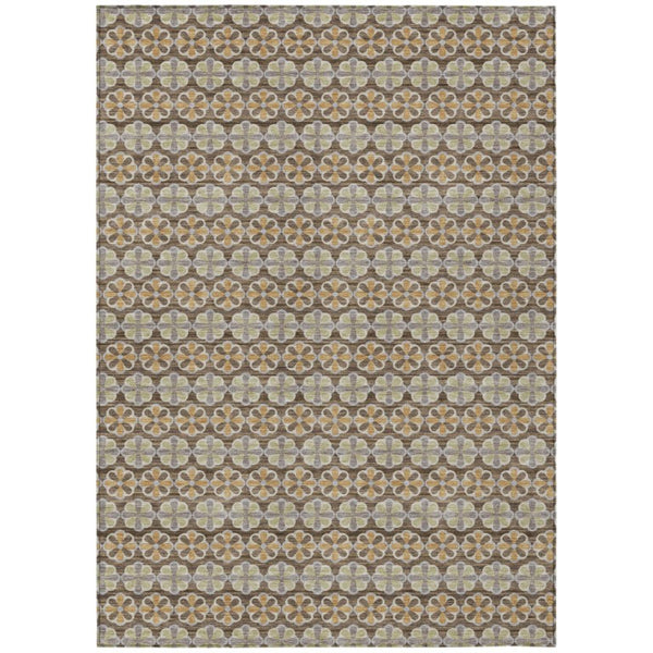 HomeRoots 10 X 14 Stripe Polyester Indoor Outdoor Area Rug Stain Resistant for Patio 736893