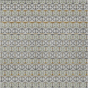 5 X 8 Washable Striped Polyester Area Rug for Indoor Outdoor Patios and Living Rooms
