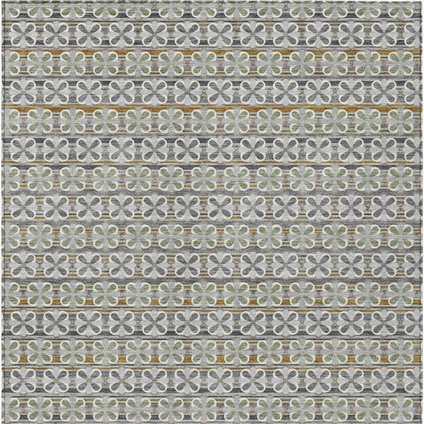 5 X 8 Washable Striped Polyester Area Rug for Indoor Outdoor Patios and Living Rooms
