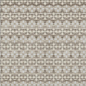 9 X 12 Ivory Blue Stripe Polyester Indoor Outdoor Rug Stain Resistant Washable