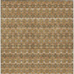 5 Ft X 8 Ft Striped Polyester Area Rug Washable Stain Resistant Patio Porch Decor