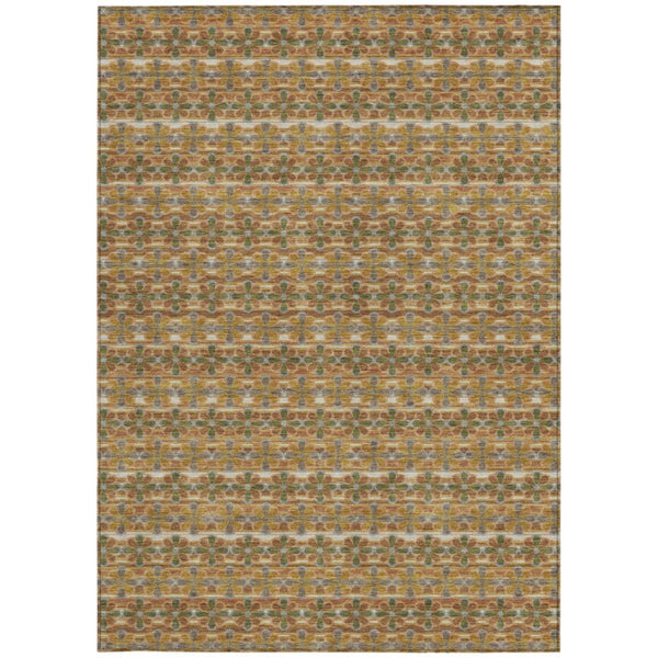10 Ft X 14 Ft Striped Polyester Area Rug Washable Stain Resistant Patio Porch