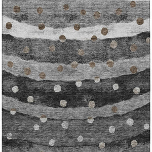 5x8 Striped Polyester Area Rug Washable Indoor Outdoor for Patio and Living Room