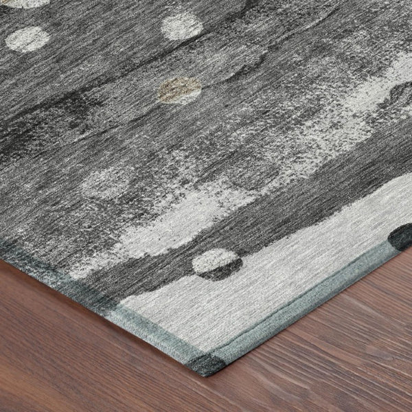 5x8 Striped Polyester Area Rug Washable Indoor Outdoor for Patio and Living Room