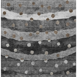 10 X 14 Striped Polyester Area Rug Washable Indoor Outdoor for Patio and Living Room